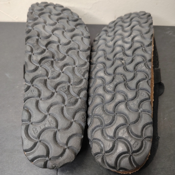 Birkenstock Buckley Mule Clog Sandals Women's Size 36 Black Suede Moc Toe - Picture 8 of 11